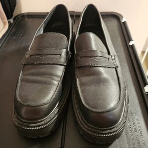 Black Small Platform Loafers Luca Ferri Womens Size 11